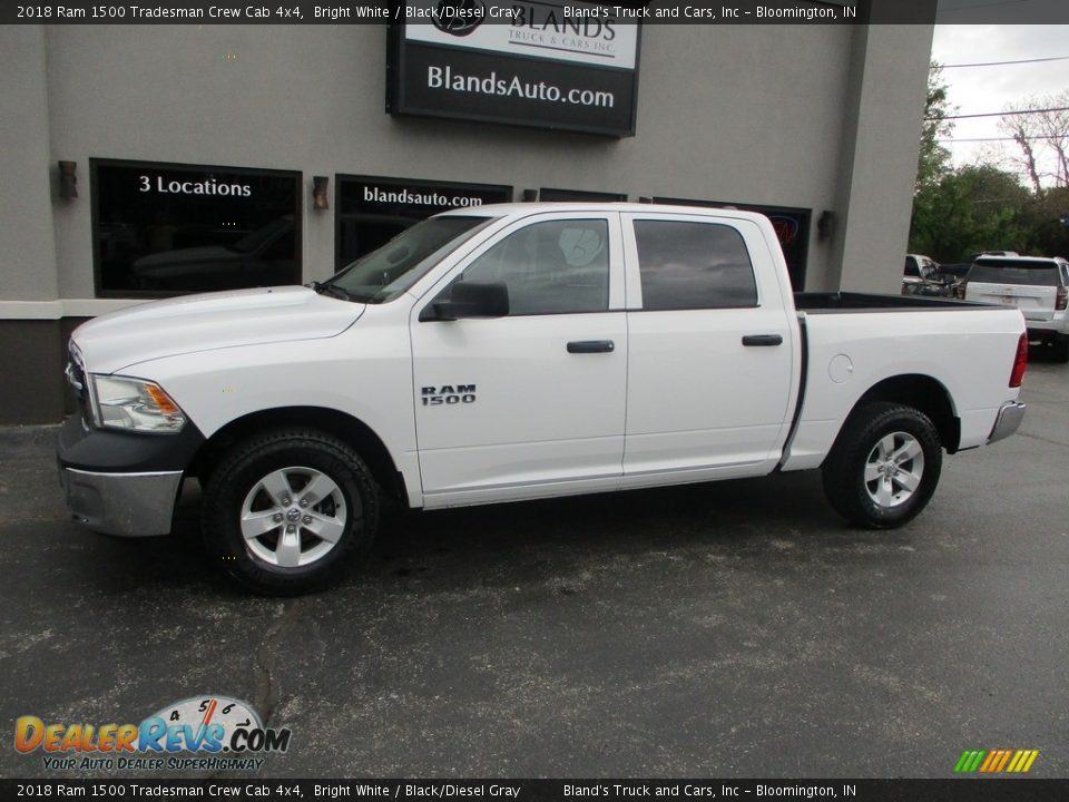 2018 Ram 1500 Tradesman Crew Cab 4x4 Bright White / Black/Diesel Gray Photo #1