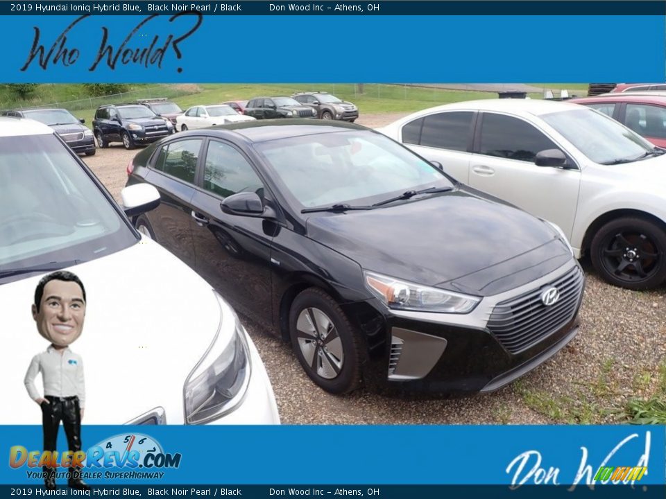 2019 Hyundai Ioniq Hybrid Blue Black Noir Pearl / Black Photo #1