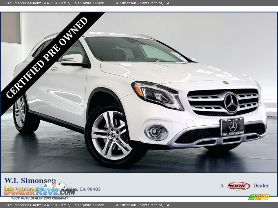 2020 Mercedes-Benz GLA 250 4Matic Polar White / Black Photo #1