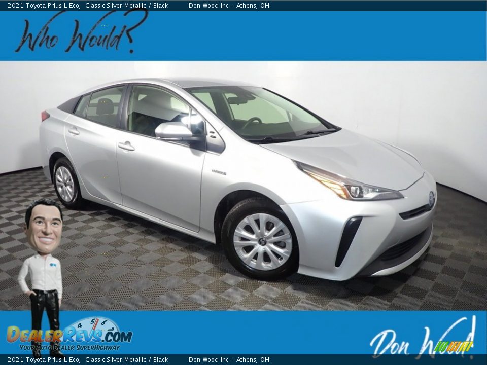 2021 Toyota Prius L Eco Classic Silver Metallic / Black Photo #1