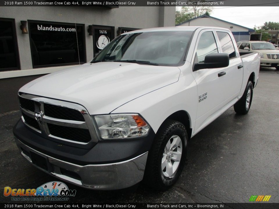 2018 Ram 1500 Tradesman Crew Cab 4x4 Bright White / Black/Diesel Gray Photo #2