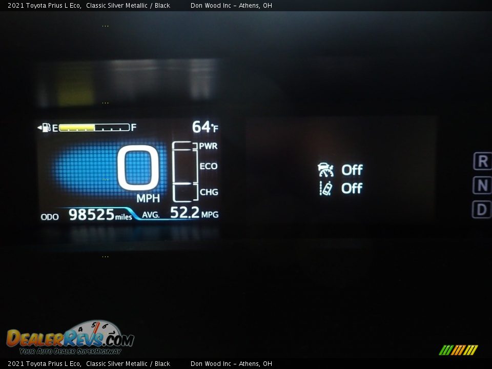 2021 Toyota Prius L Eco Classic Silver Metallic / Black Photo #24