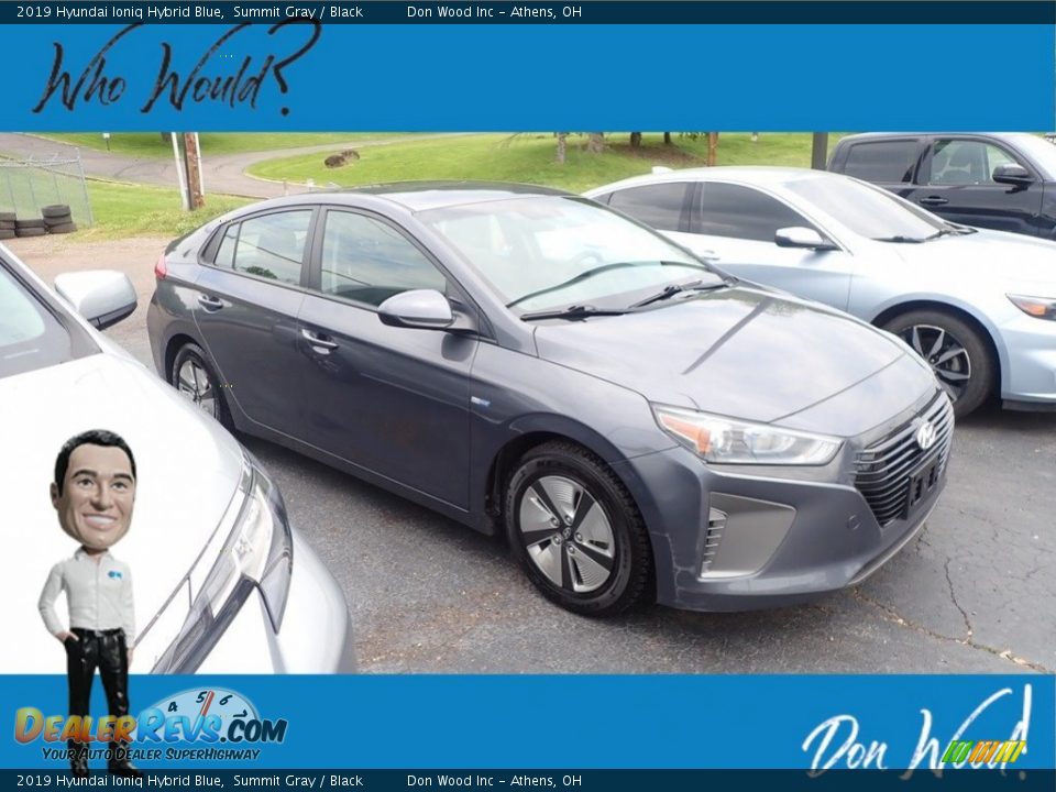 2019 Hyundai Ioniq Hybrid Blue Summit Gray / Black Photo #1