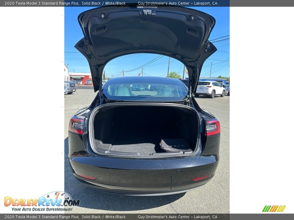 2020 Tesla Model 3 Standard Range Plus Solid Black / White/Black Photo #7