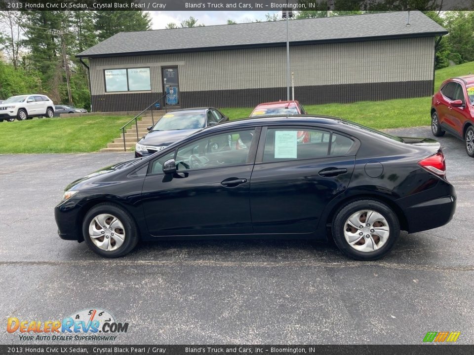 2013 Honda Civic LX Sedan Crystal Black Pearl / Gray Photo #1