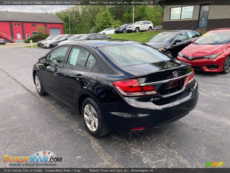 2013 Honda Civic LX Sedan Crystal Black Pearl / Gray Photo #3