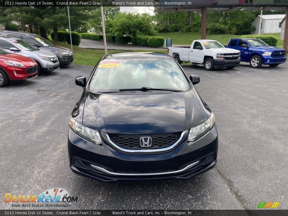 2013 Honda Civic LX Sedan Crystal Black Pearl / Gray Photo #7