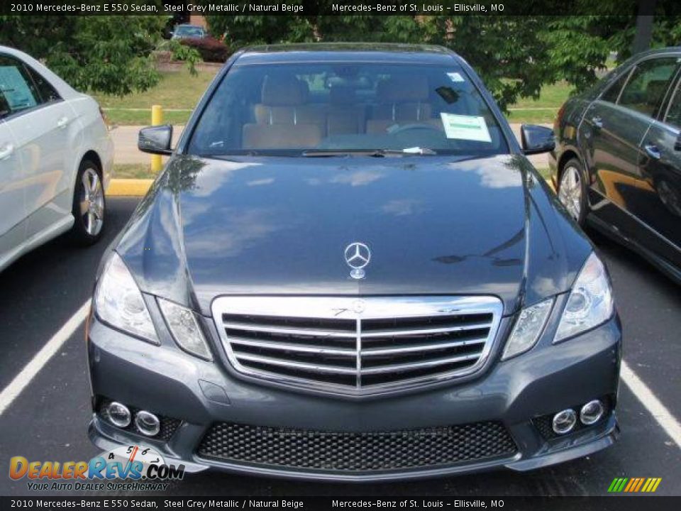 2010 Mercedes-Benz E 550 Sedan Steel Grey Metallic / Natural Beige Photo #2