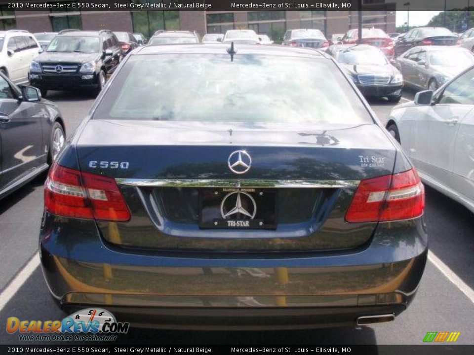 2010 Mercedes-Benz E 550 Sedan Steel Grey Metallic / Natural Beige Photo #7