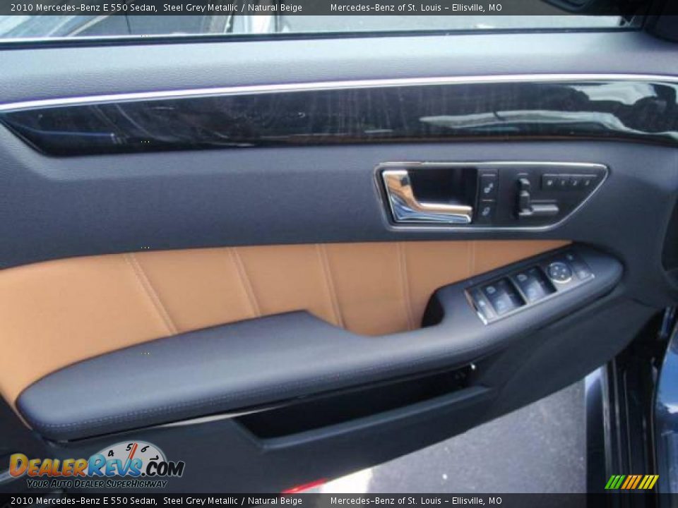 2010 Mercedes-Benz E 550 Sedan Steel Grey Metallic / Natural Beige Photo #10