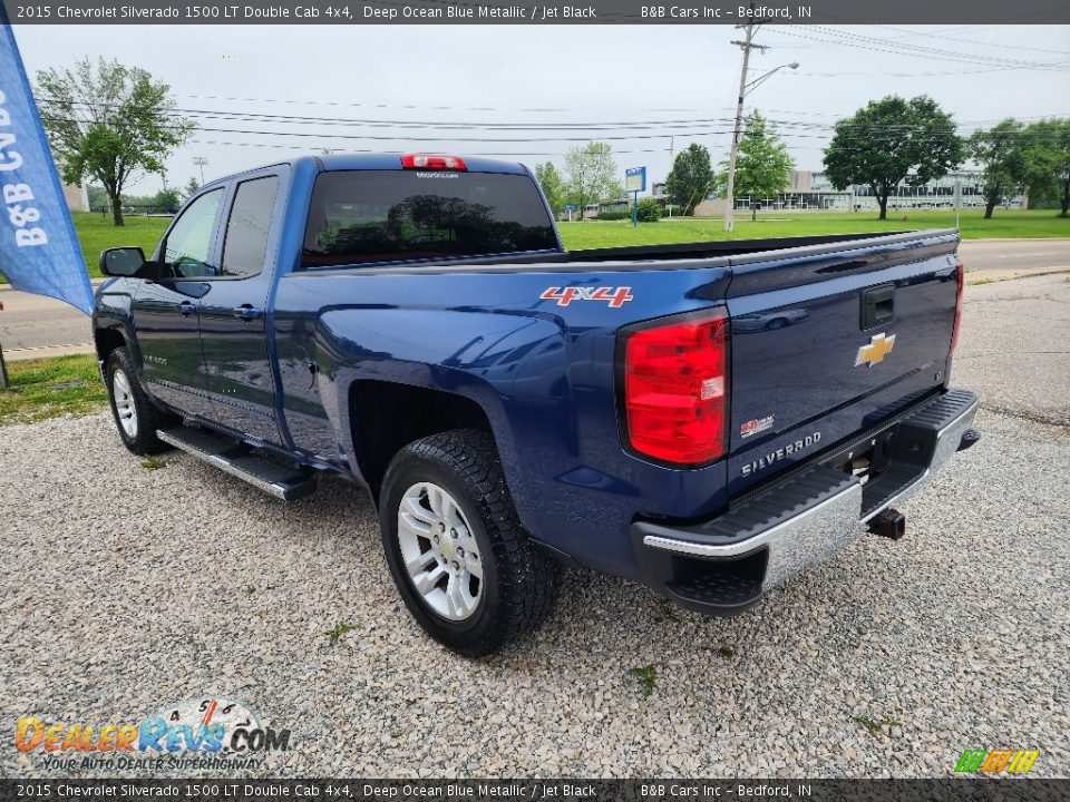 2015 Chevrolet Silverado 1500 LT Double Cab 4x4 Deep Ocean Blue Metallic / Jet Black Photo #5