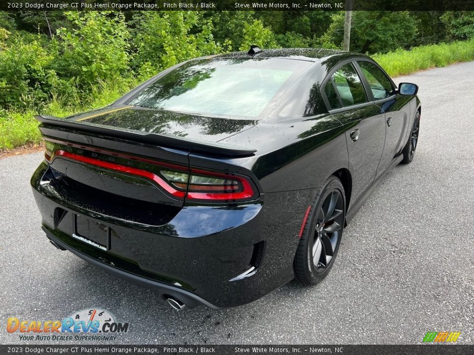 2023 Dodge Charger GT Plus Hemi Orange Package Pitch Black / Black Photo #6