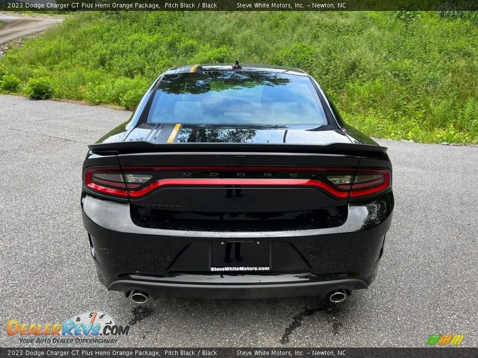 2023 Dodge Charger GT Plus Hemi Orange Package Pitch Black / Black Photo #7