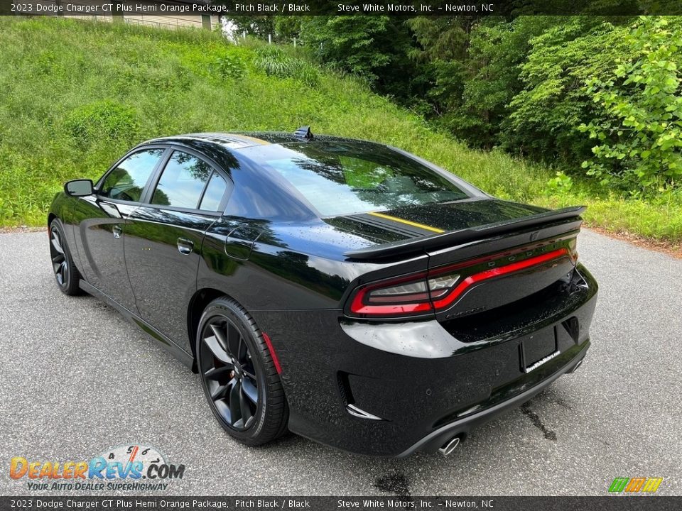 2023 Dodge Charger GT Plus Hemi Orange Package Pitch Black / Black Photo #8