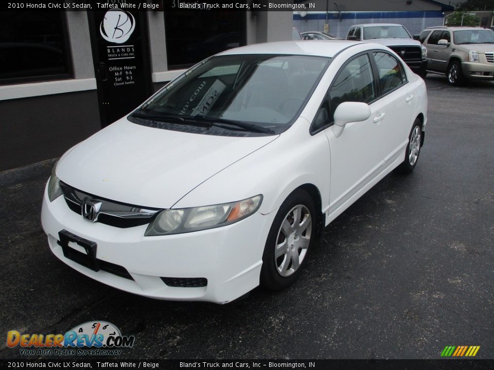 2010 Honda Civic LX Sedan Taffeta White / Beige Photo #2