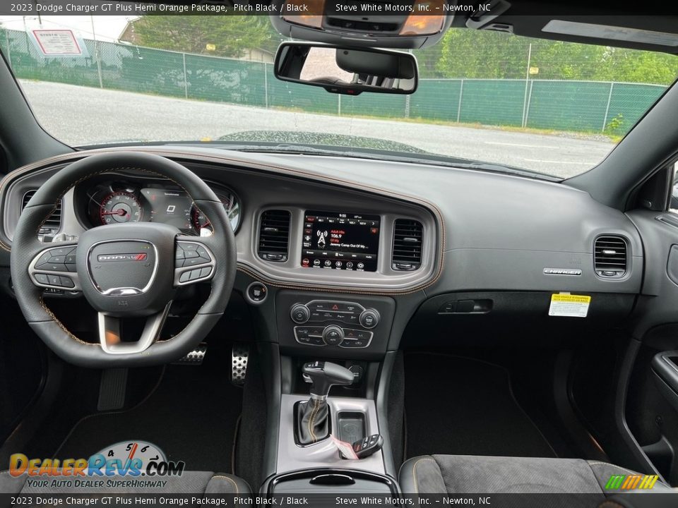 Dashboard of 2023 Dodge Charger GT Plus Hemi Orange Package Photo #19