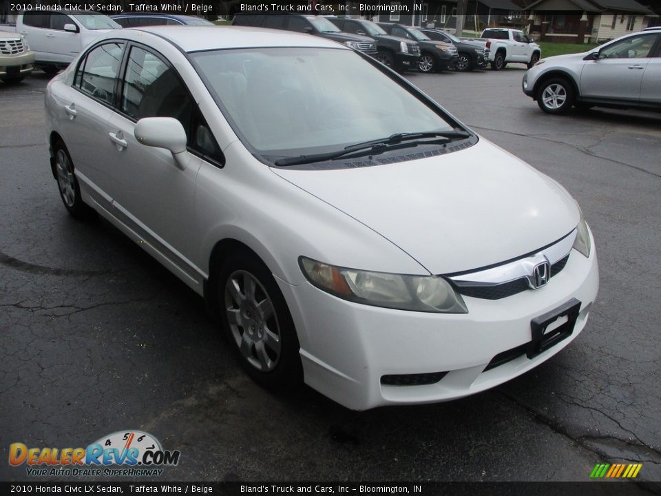 2010 Honda Civic LX Sedan Taffeta White / Beige Photo #5