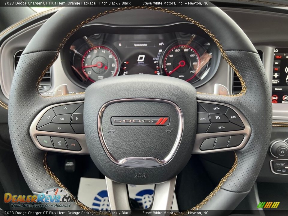 2023 Dodge Charger GT Plus Hemi Orange Package Steering Wheel Photo #20