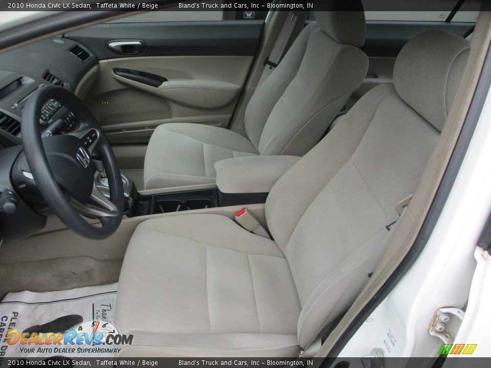 2010 Honda Civic LX Sedan Taffeta White / Beige Photo #7