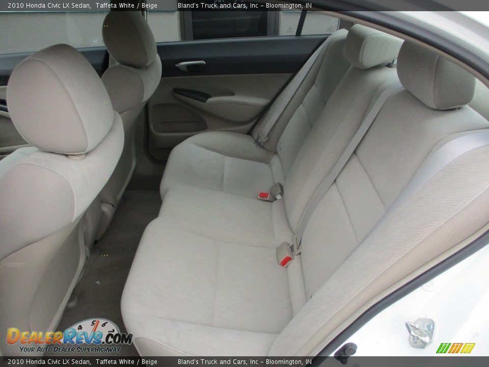 2010 Honda Civic LX Sedan Taffeta White / Beige Photo #8