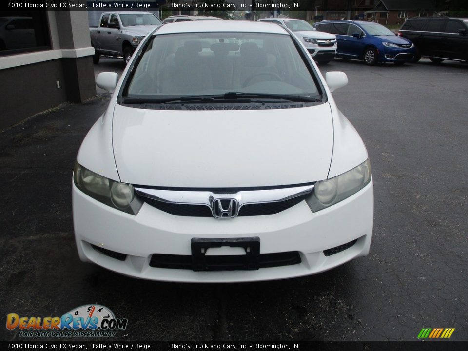 2010 Honda Civic LX Sedan Taffeta White / Beige Photo #18