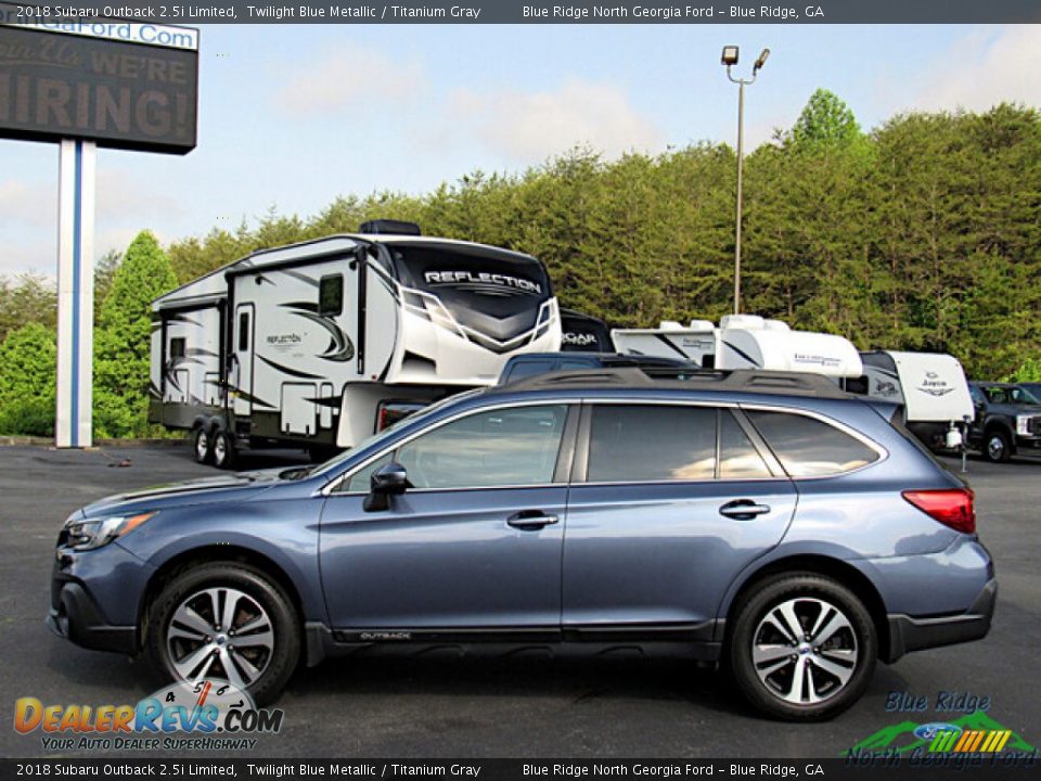 2018 Subaru Outback 2.5i Limited Twilight Blue Metallic / Titanium Gray Photo #2