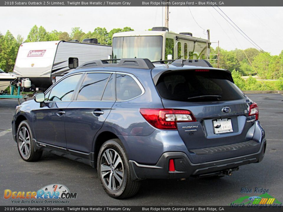 2018 Subaru Outback 2.5i Limited Twilight Blue Metallic / Titanium Gray Photo #3