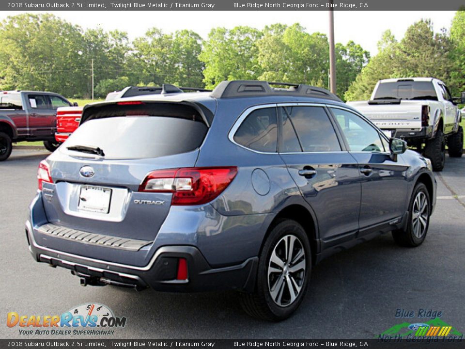 2018 Subaru Outback 2.5i Limited Twilight Blue Metallic / Titanium Gray Photo #5