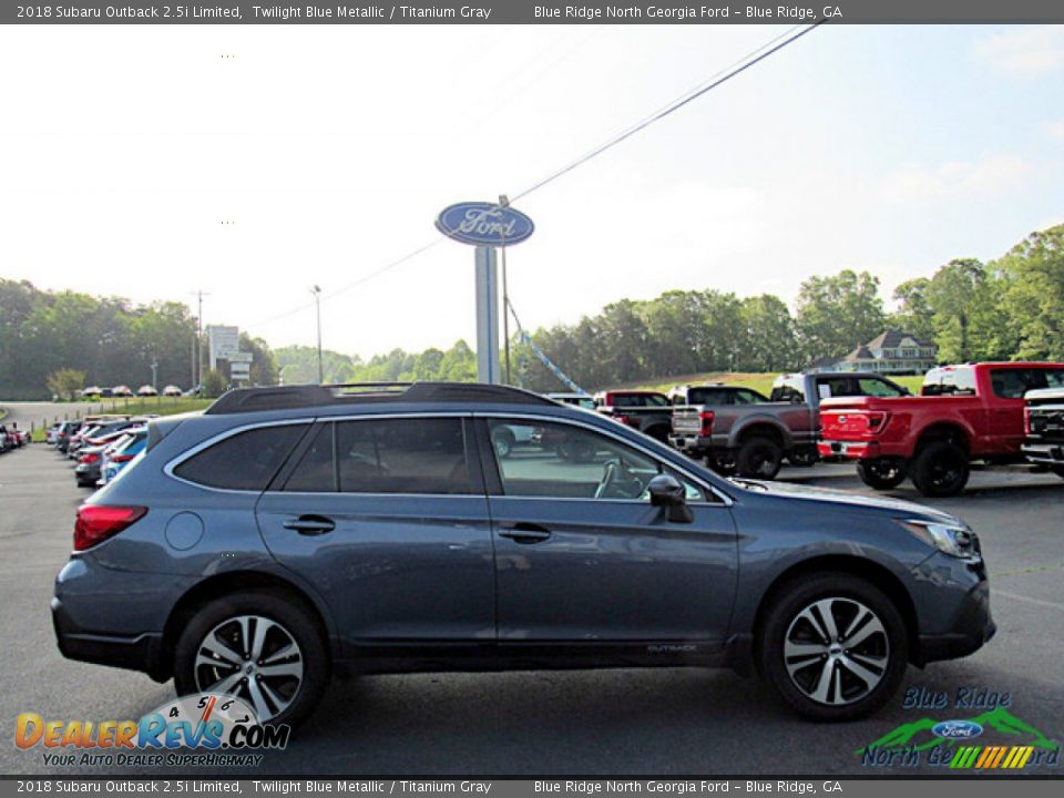 2018 Subaru Outback 2.5i Limited Twilight Blue Metallic / Titanium Gray Photo #6