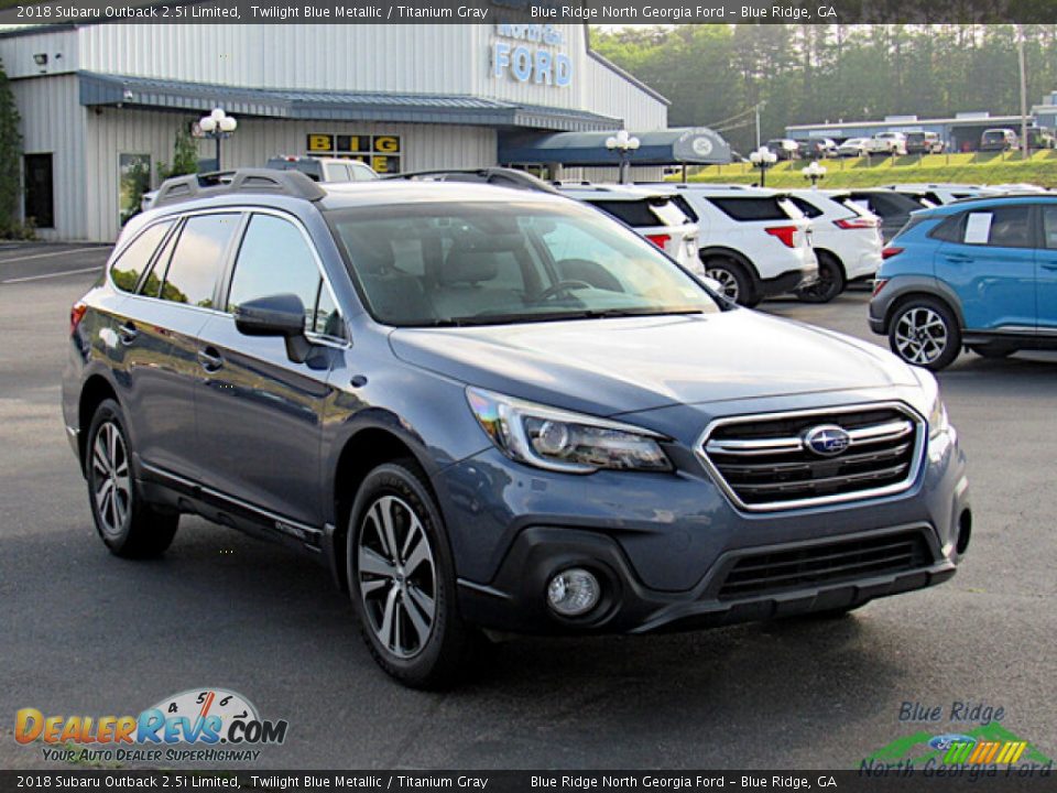 2018 Subaru Outback 2.5i Limited Twilight Blue Metallic / Titanium Gray Photo #7