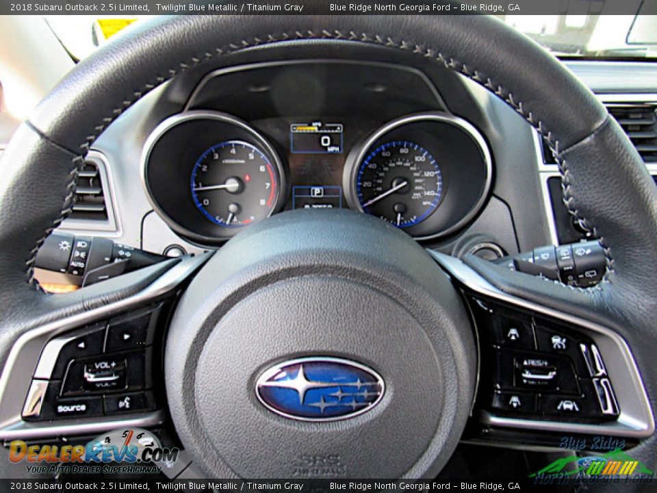 2018 Subaru Outback 2.5i Limited Twilight Blue Metallic / Titanium Gray Photo #18