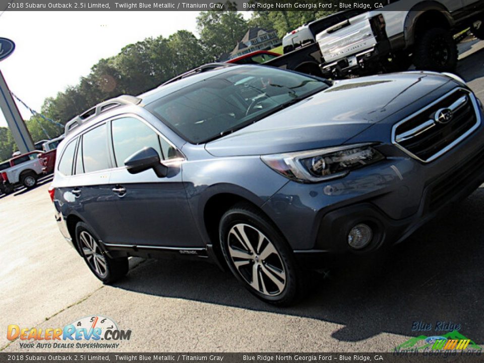 2018 Subaru Outback 2.5i Limited Twilight Blue Metallic / Titanium Gray Photo #26