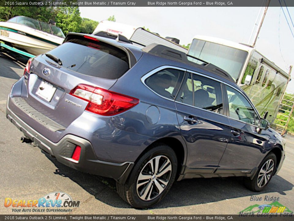 2018 Subaru Outback 2.5i Limited Twilight Blue Metallic / Titanium Gray Photo #27