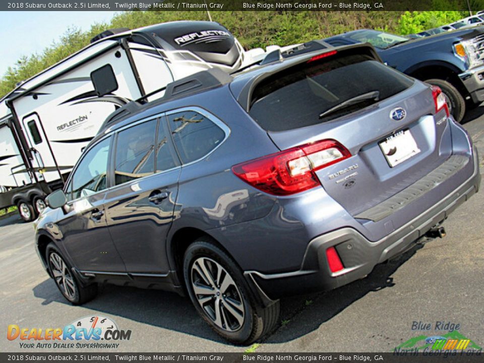 2018 Subaru Outback 2.5i Limited Twilight Blue Metallic / Titanium Gray Photo #28