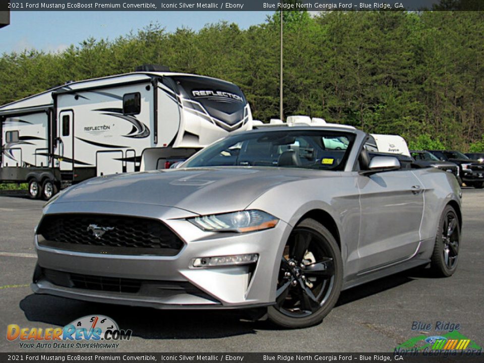 Iconic Silver Metallic 2021 Ford Mustang EcoBoost Premium Convertible Photo #1