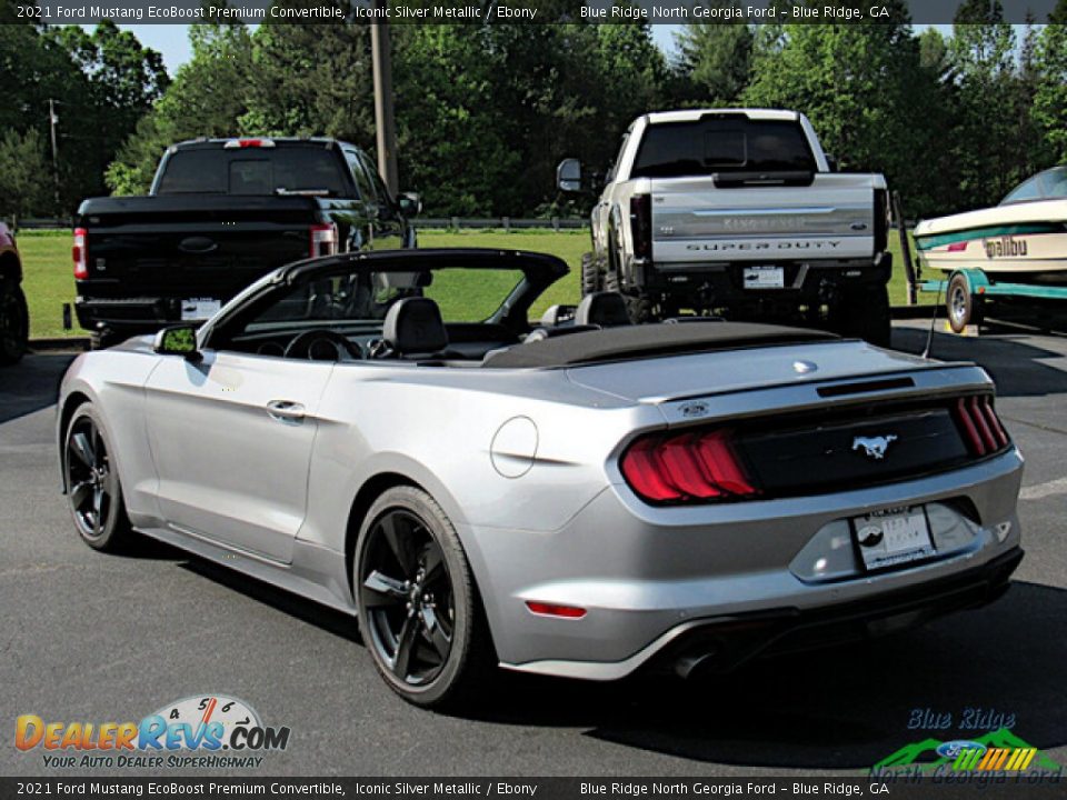2021 Ford Mustang EcoBoost Premium Convertible Iconic Silver Metallic / Ebony Photo #3