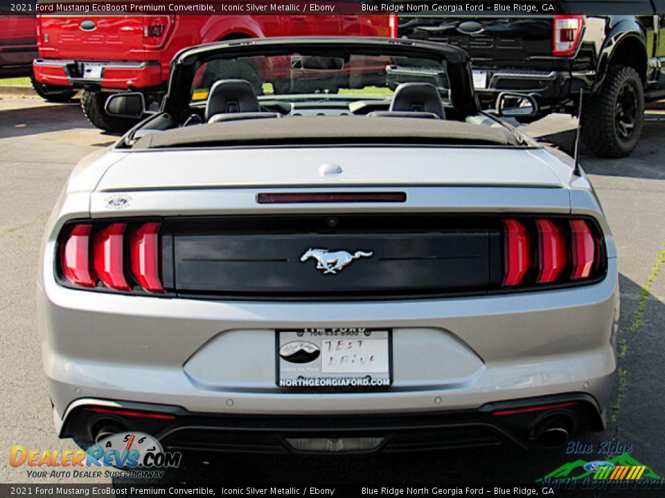 2021 Ford Mustang EcoBoost Premium Convertible Iconic Silver Metallic / Ebony Photo #4