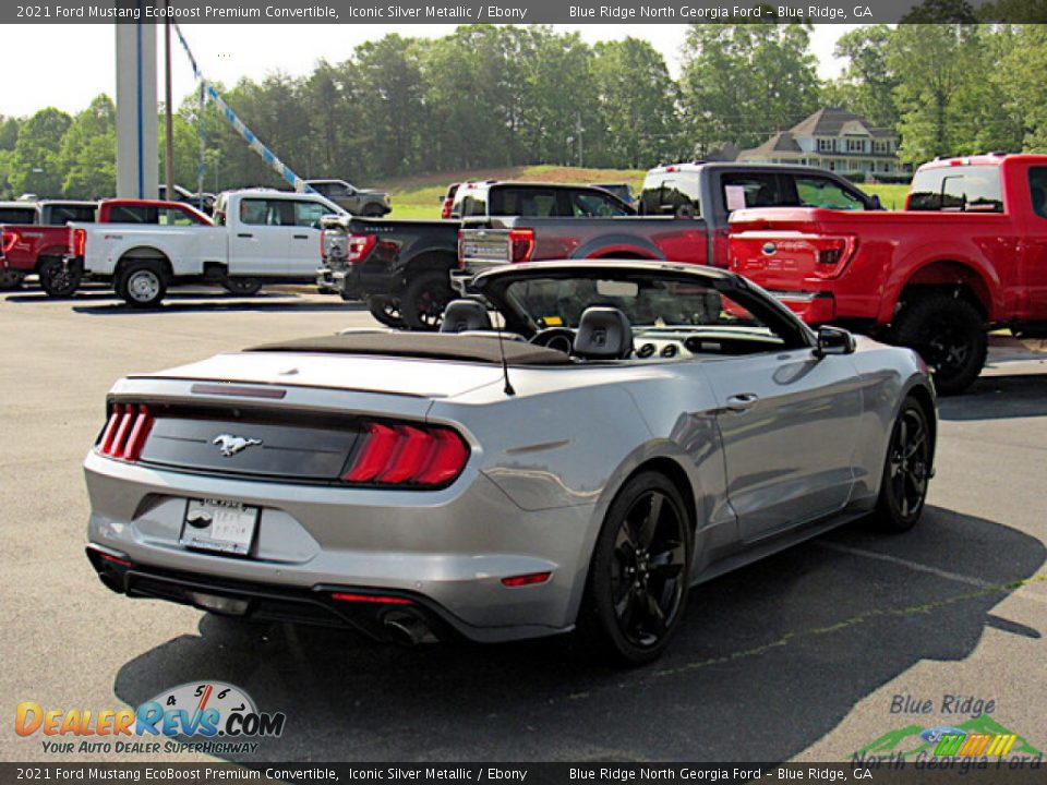 2021 Ford Mustang EcoBoost Premium Convertible Iconic Silver Metallic / Ebony Photo #5