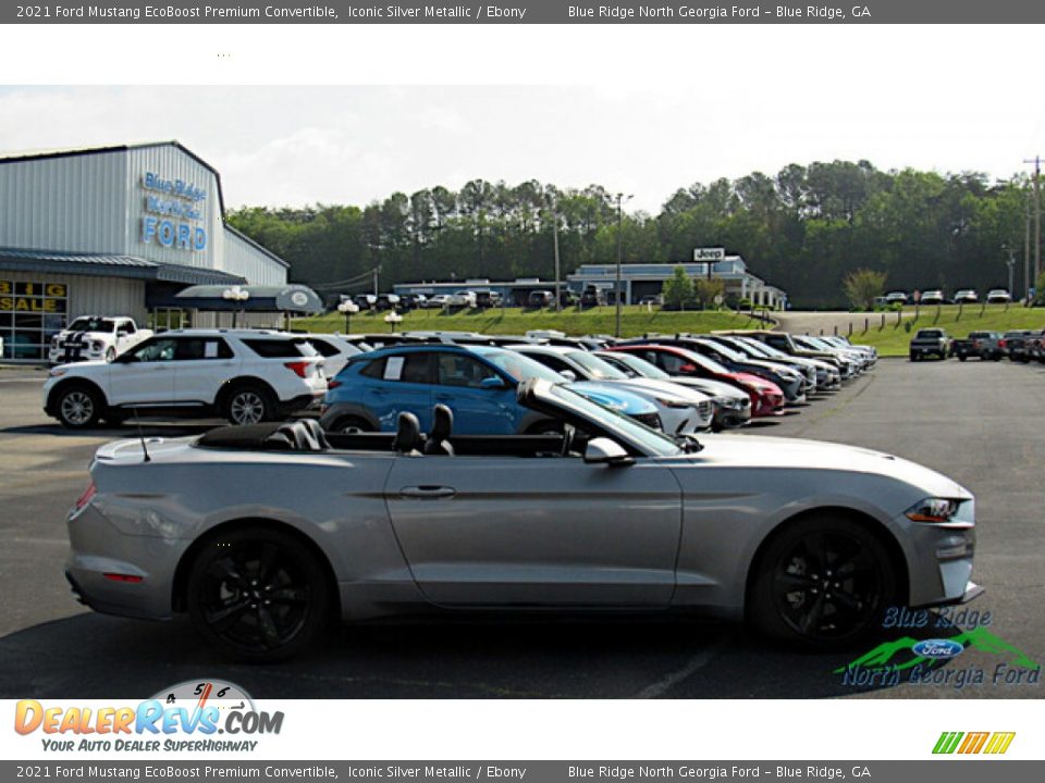 2021 Ford Mustang EcoBoost Premium Convertible Iconic Silver Metallic / Ebony Photo #6