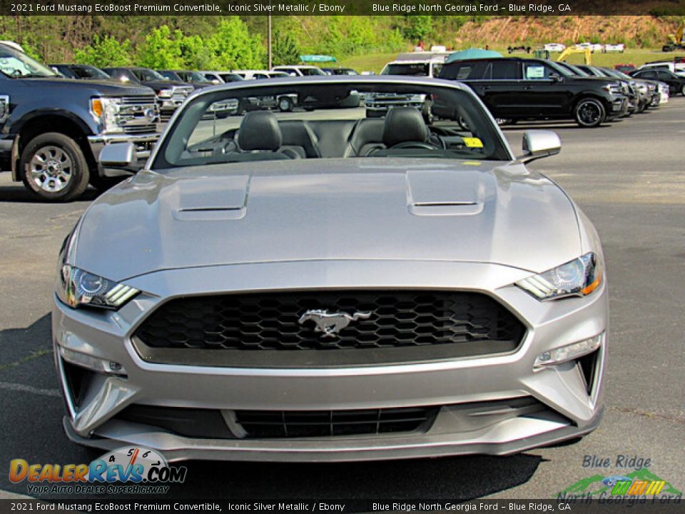 2021 Ford Mustang EcoBoost Premium Convertible Iconic Silver Metallic / Ebony Photo #8