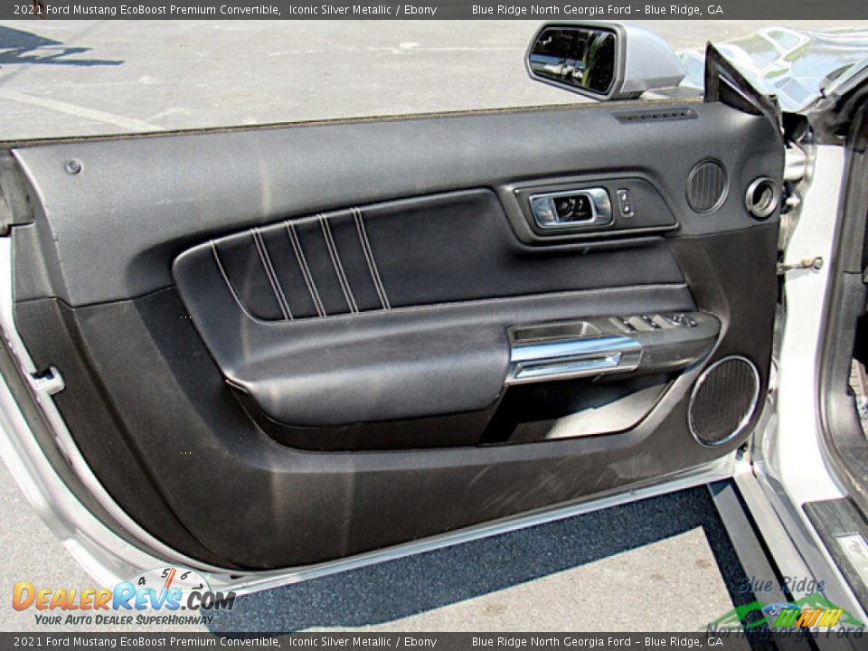 2021 Ford Mustang EcoBoost Premium Convertible Iconic Silver Metallic / Ebony Photo #10