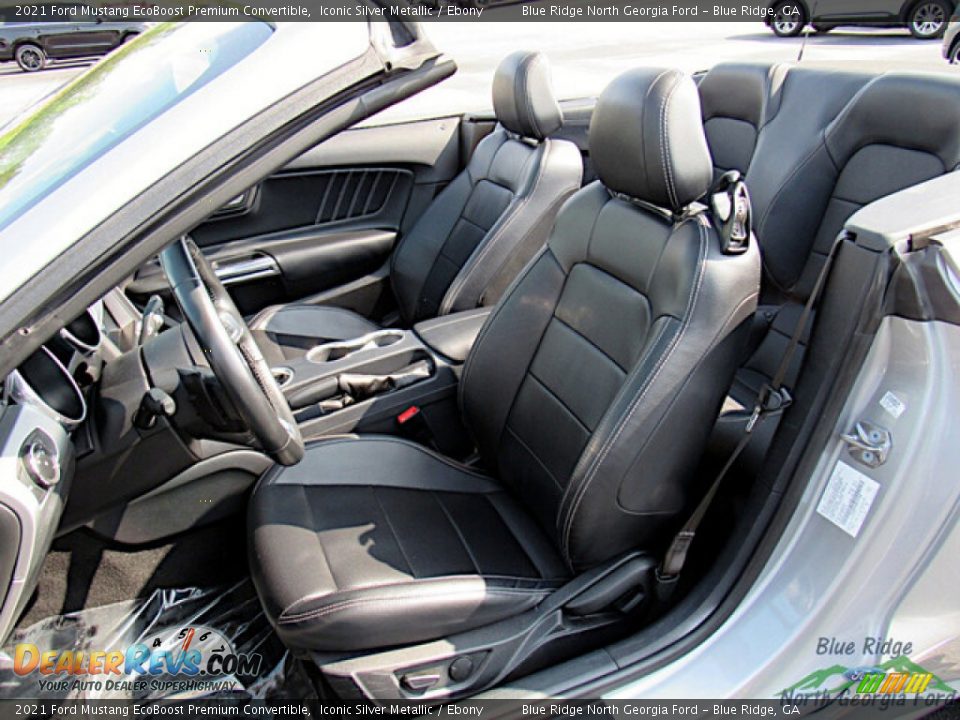 2021 Ford Mustang EcoBoost Premium Convertible Iconic Silver Metallic / Ebony Photo #11