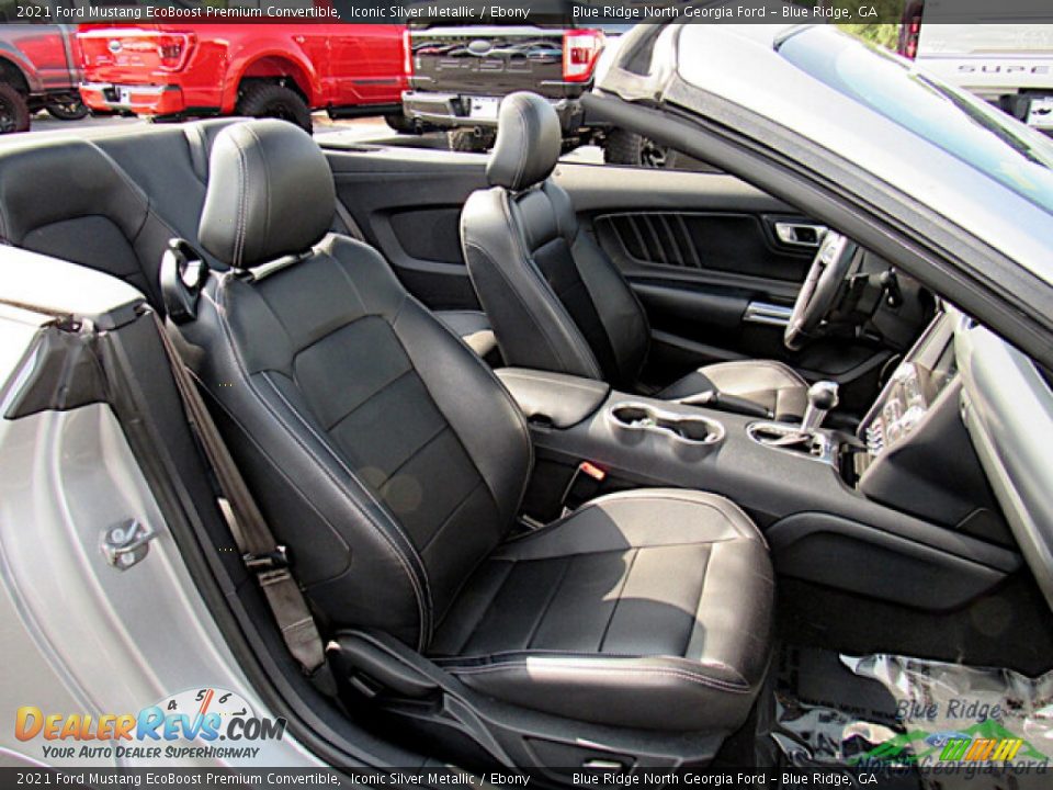2021 Ford Mustang EcoBoost Premium Convertible Iconic Silver Metallic / Ebony Photo #12