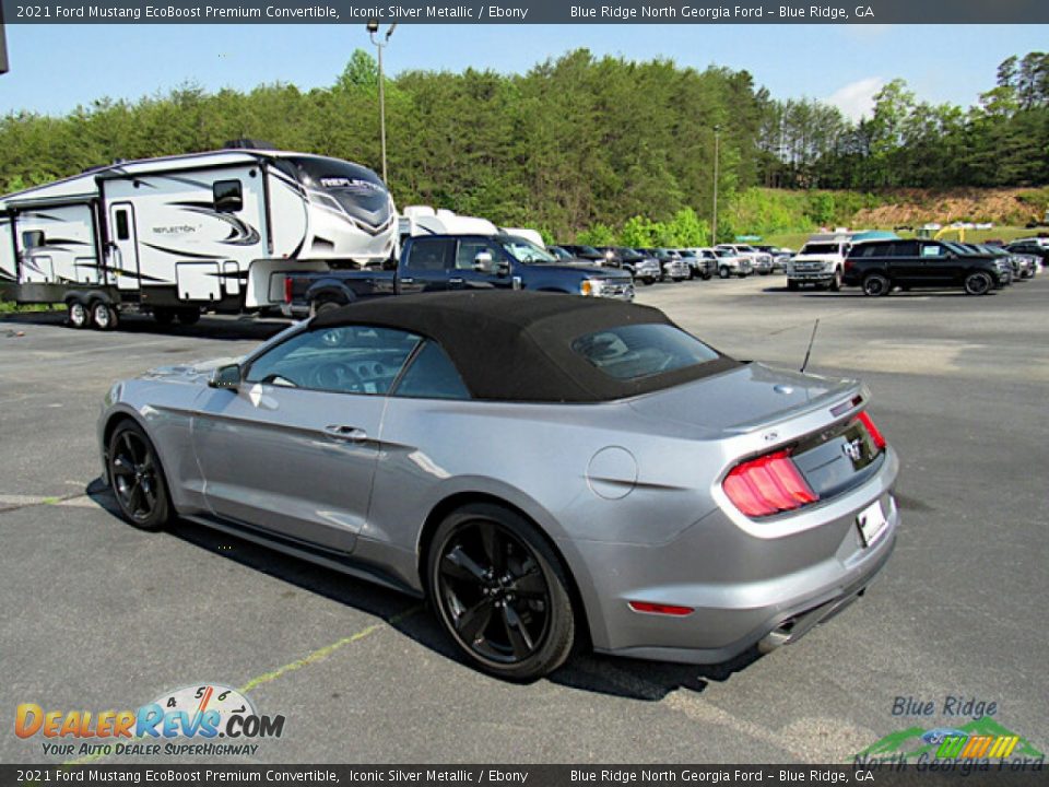 2021 Ford Mustang EcoBoost Premium Convertible Iconic Silver Metallic / Ebony Photo #30