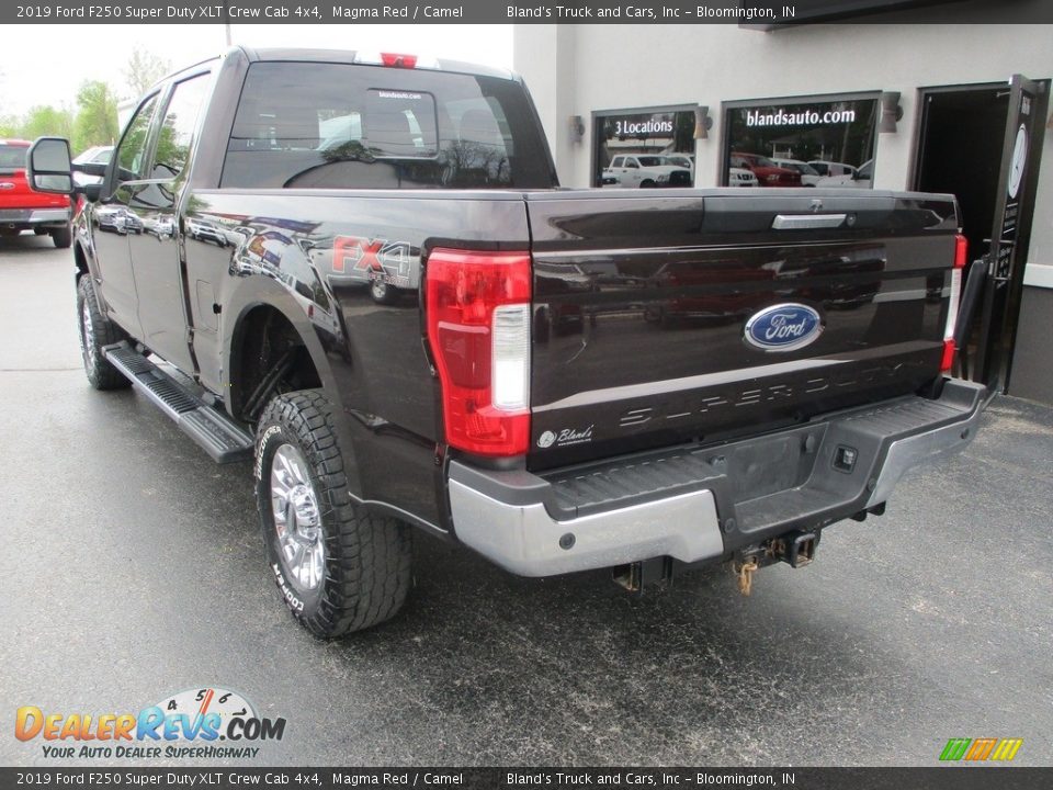 2019 Ford F250 Super Duty XLT Crew Cab 4x4 Magma Red / Camel Photo #3
