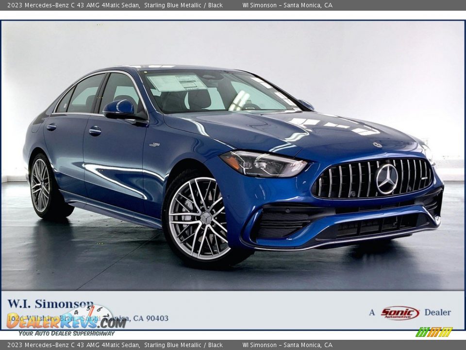 2023 Mercedes-Benz C 43 AMG 4Matic Sedan Starling Blue Metallic / Black Photo #1