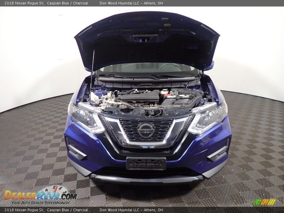 2018 Nissan Rogue SV Caspian Blue / Charcoal Photo #6