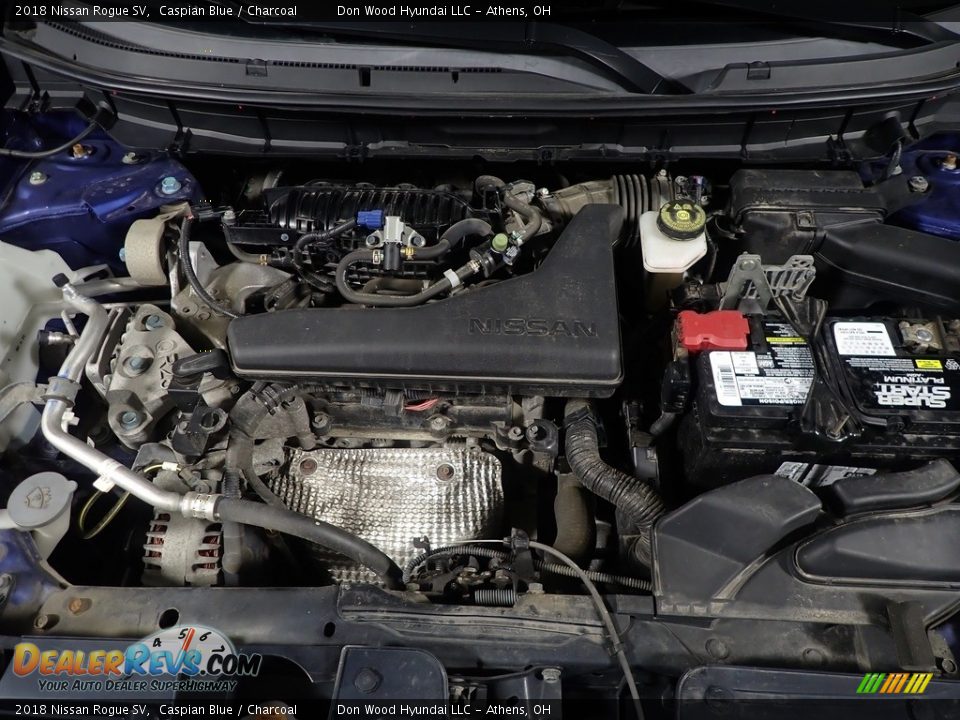 2018 Nissan Rogue SV Caspian Blue / Charcoal Photo #7