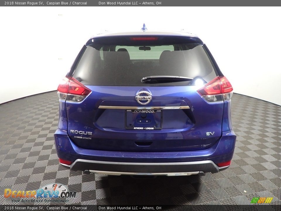 2018 Nissan Rogue SV Caspian Blue / Charcoal Photo #13