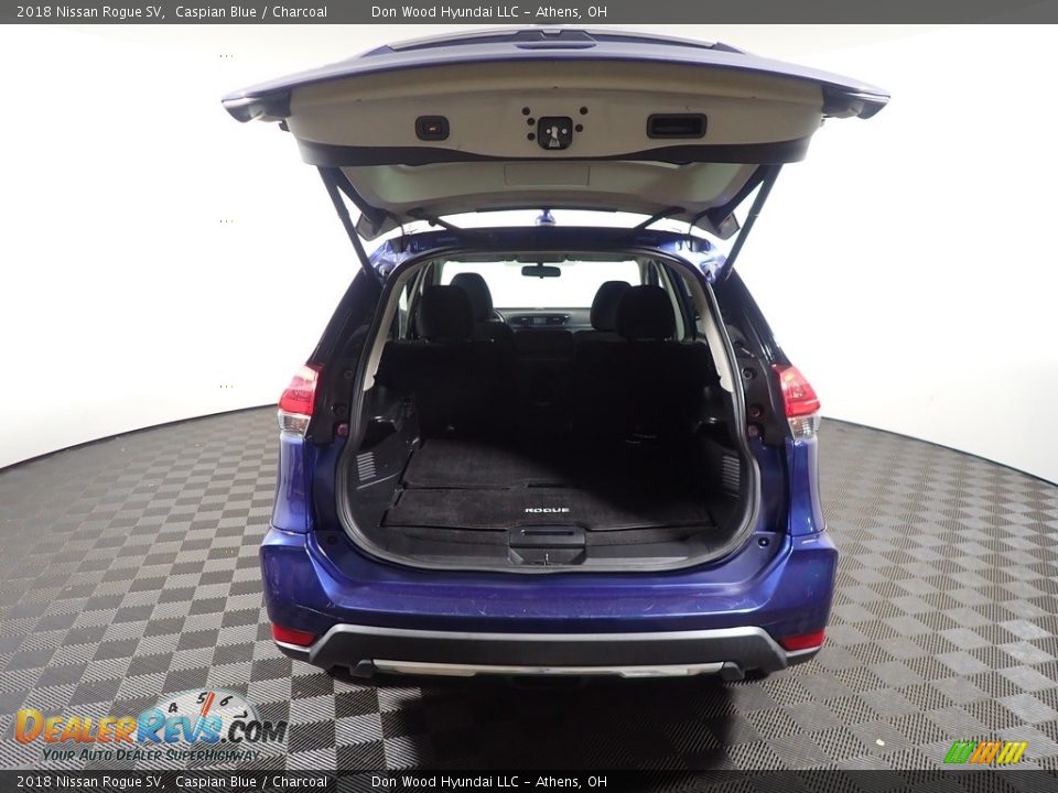 2018 Nissan Rogue SV Caspian Blue / Charcoal Photo #14